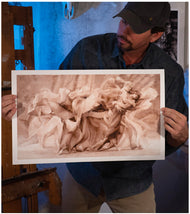 Artist Sean Diediker shows a fine art reproduction of his painting Tango inspired by Buenos Aires Argentina.