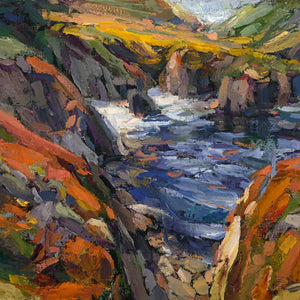 Fine Art Landscape of Big Sur Coastline impressionist style painted by Sean Diediker Episode Canvasing Big Sur California America USA